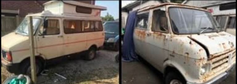 Two Bedford camper projects 