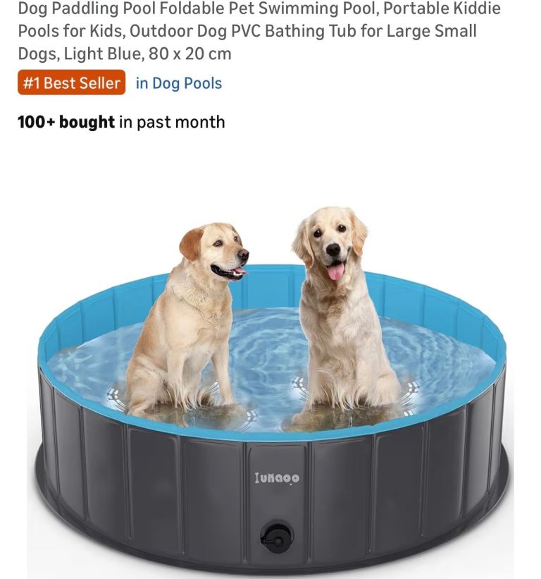 Brand new dog paddling pool