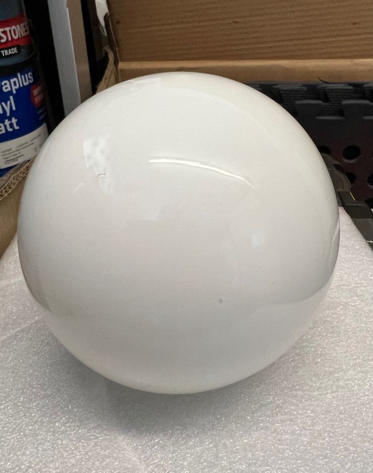 White glass globe lamp shades x 6 