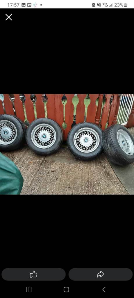 Vintage bmw alloy wheel old school