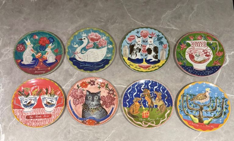 image for 12 days of Christmas plates 