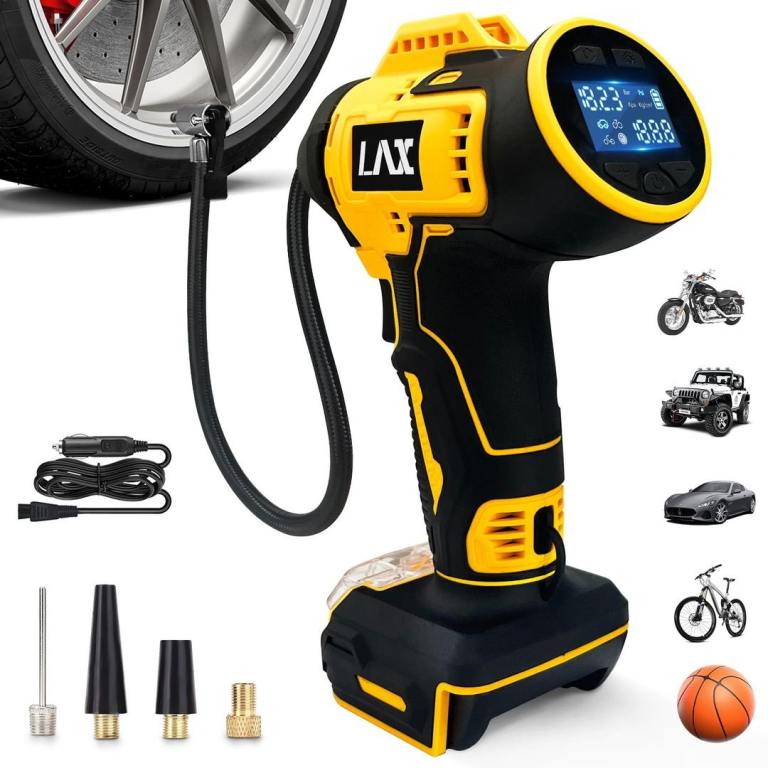 LAX Cordless Tyre Inflator / Air Compressor with Digital Display