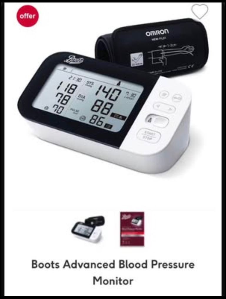 Boots Advanced Blood Pressure Monitor with Atrial Fibrillation Indication