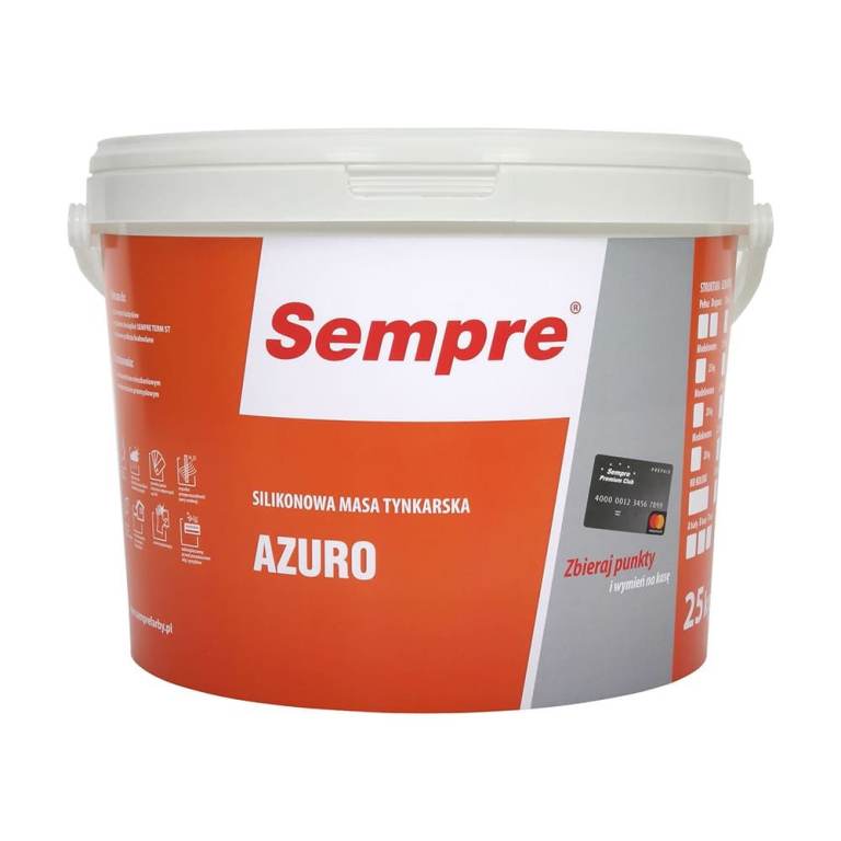 SEMPRE AZURO External SILICONE Render, Top coat, 1.5mm, 25kg