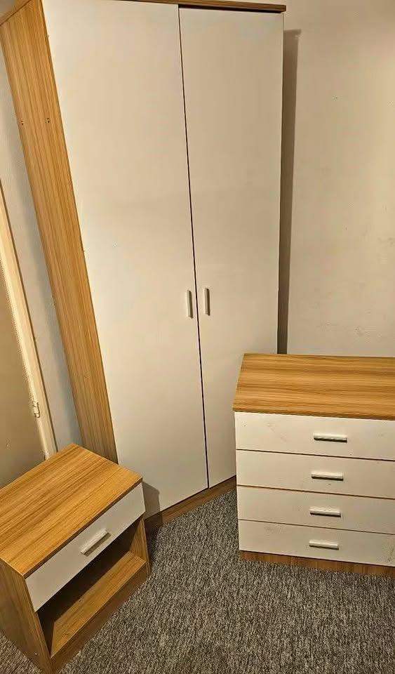 Bedroom Furniture Set - Wardrobe, Chest of Drawers, Bedside Table Free Home Delivery 