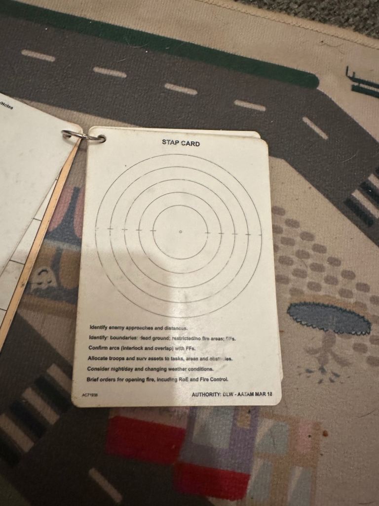 Military slates cards 