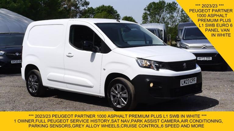 2023 Peugeot Partner 1000 ASPHALT PREMIUM PLUS L1 SWB,SAT NAV,CAMERA,AIR CONDITIONING,ALLOYS AND ...