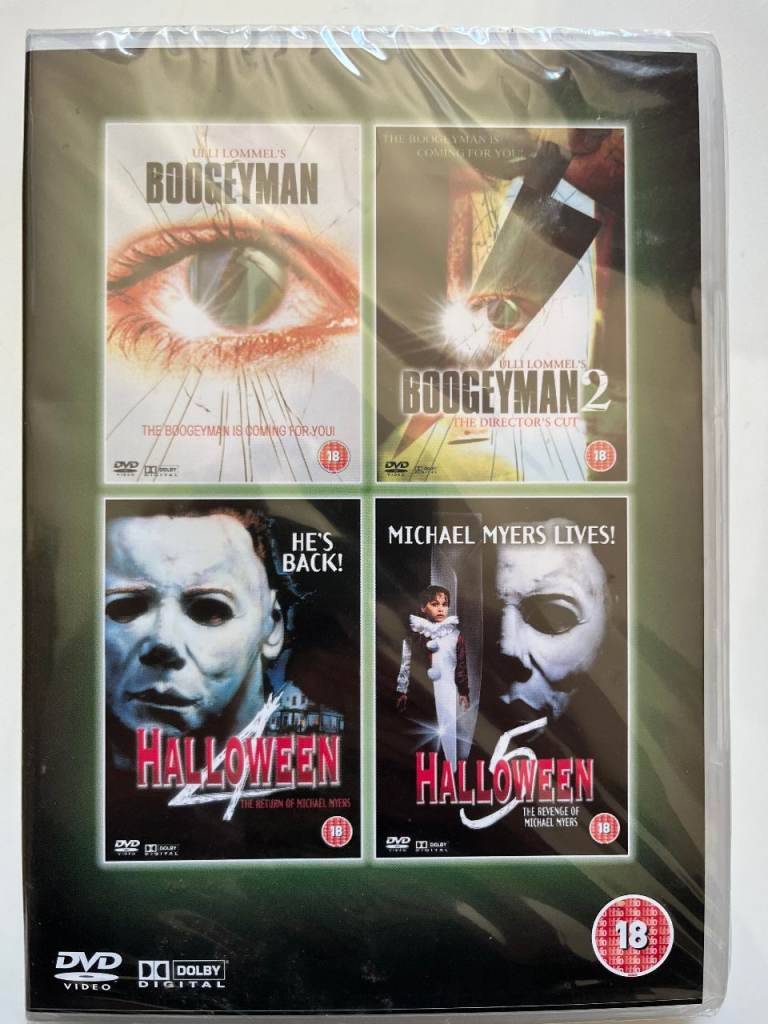 BOGEYMAN 1 AND 2 / HALLOWEEN 4 AND 5 (UK REGION O DVD, 2004 - SEALED)