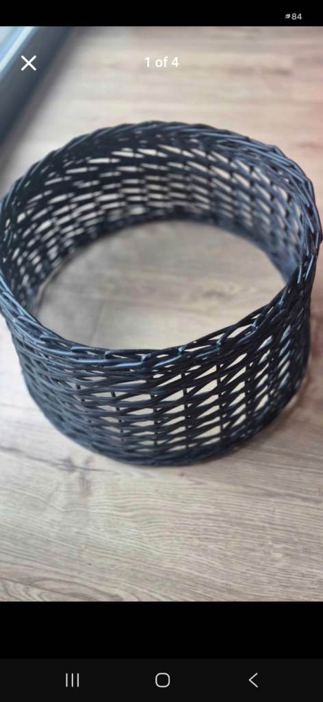 John Lewis Black Rattan Woven Christmas Tree Base cover 