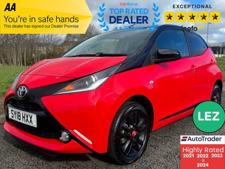 2018 Toyota AYGO 1.0 VVT-i x-cite 4 Red Bi-Tone Hatchback 5dr Petrol Manual Euro 6 (68 ps) Hatchb...