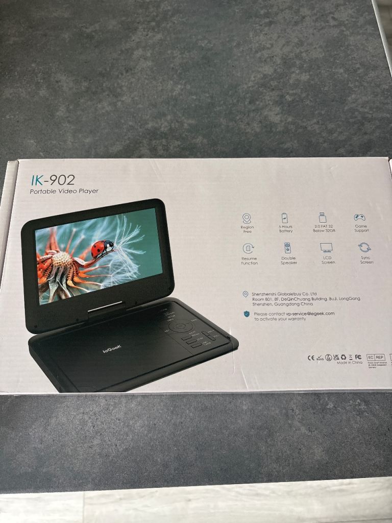 New IK-902 Portable Video Player - Black, Boxed