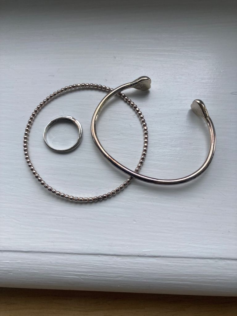 Real silver: Ring and Bracelets – Good Condition