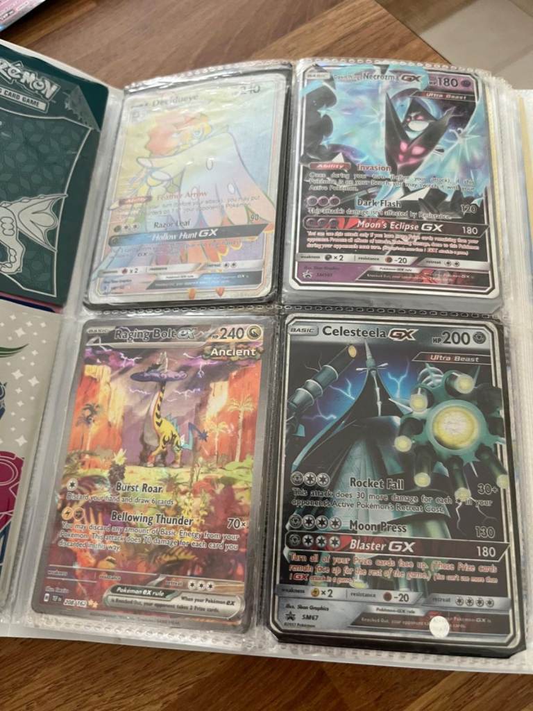 Pokémon GX Trading Cards in Collector's Album – Good Condition