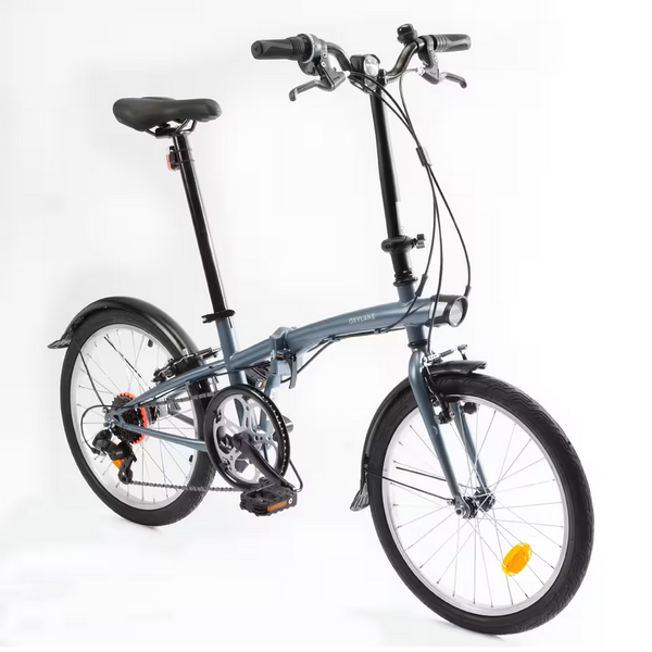 B'TWIN Folding Bike – Grey, Excellent Condition