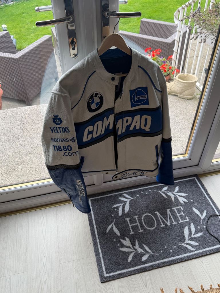 Two BMW motor bike jackets size large and 10 to 12 ladies jacket 