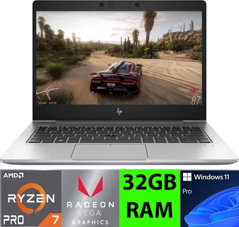 HP EliteBook 735 G6 / RYZEN 7 PRO / 32GB RAM / SSD / WIN 11 PRO LAPTOP