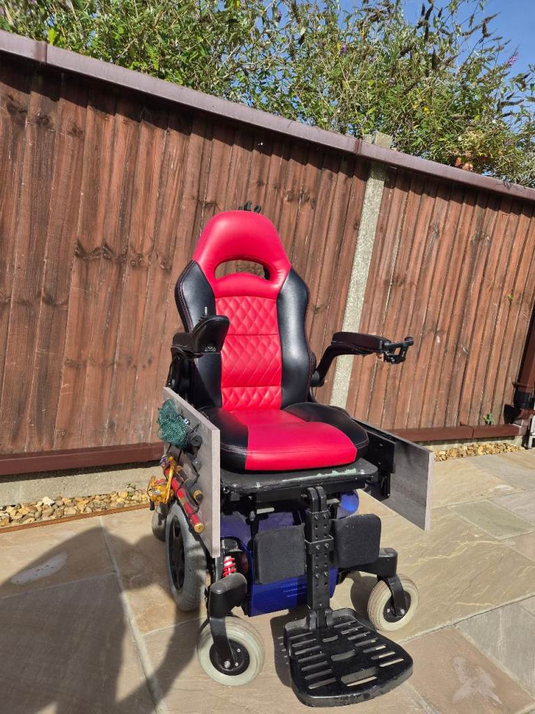 Electric Wheelchair - Red and Black, Good Condition