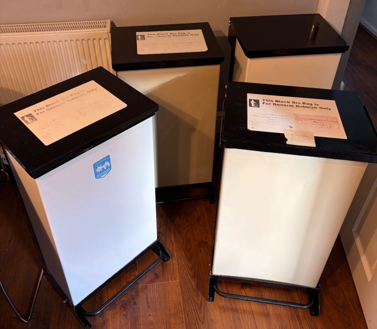 Solid Metal industrial pedal bins -  £25 each  