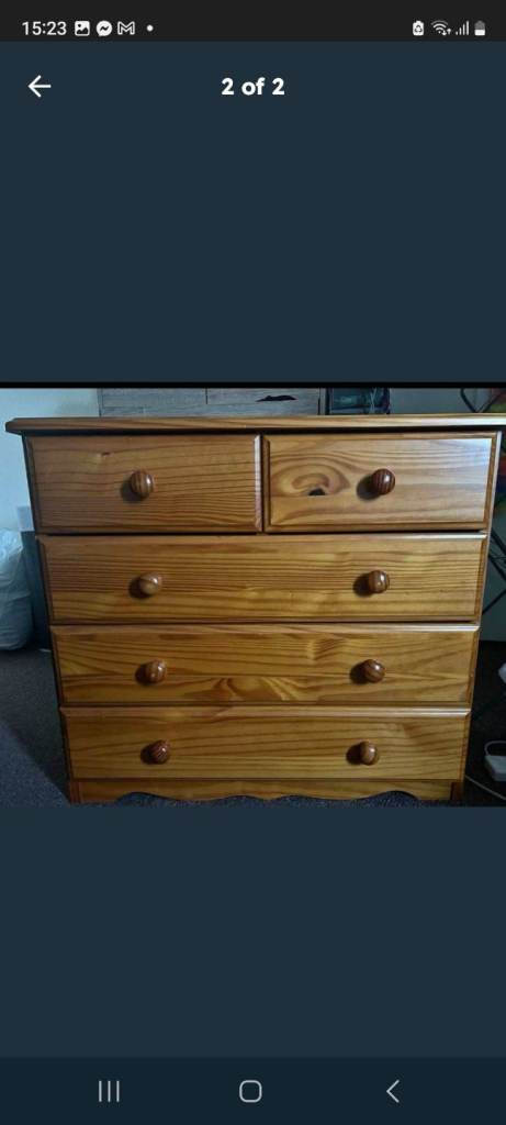 pine chest of 5 and 7 drawers