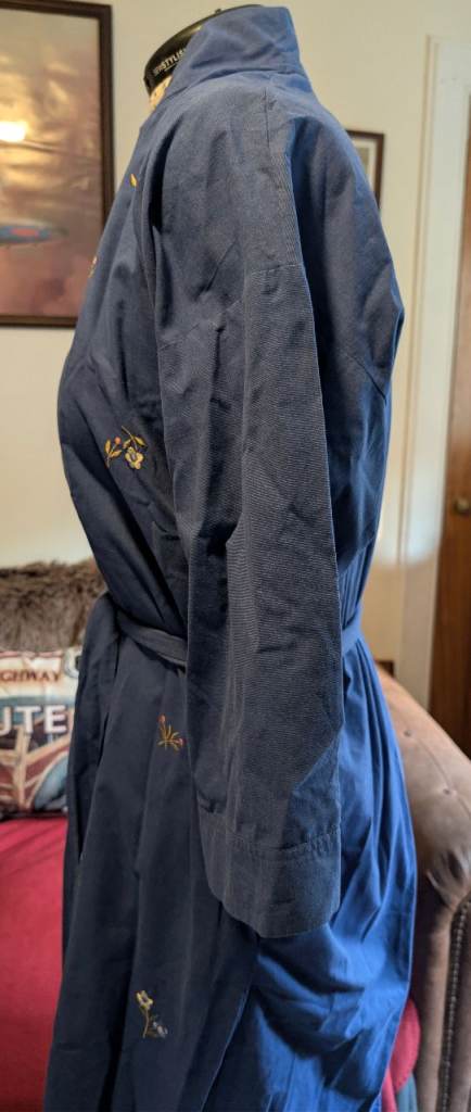 Marks & Spencers Size 212/14 New Without Tags French Navy Long Dressing Gown
