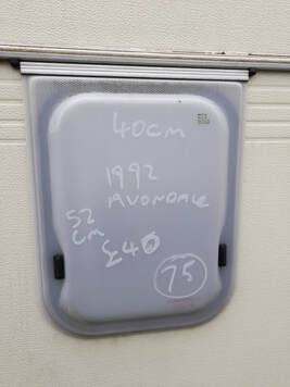 Avondale caravan bathroom window 