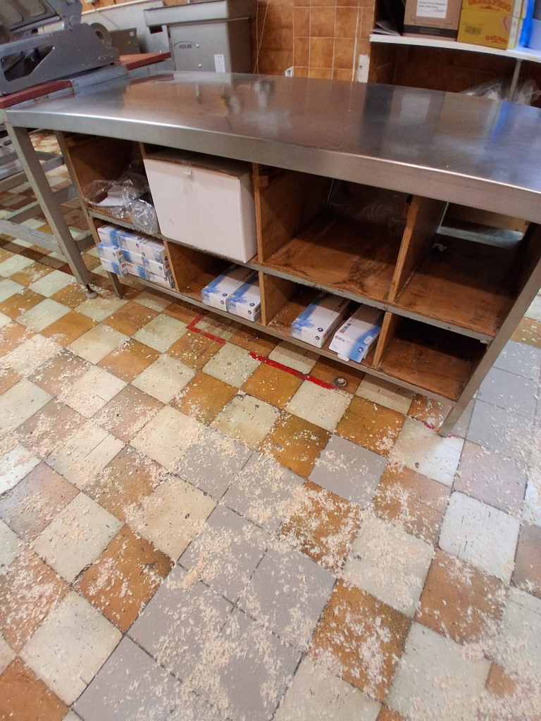 Large Stainless Steel Work Bench/Table with under counter storage  Price £250