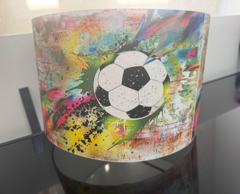 Graffiti football lampshade 