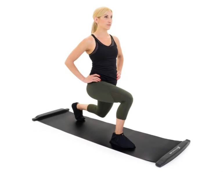 ProSourceFit Slide Board Mat for Exercise 6’ with End Stops, Booties ...