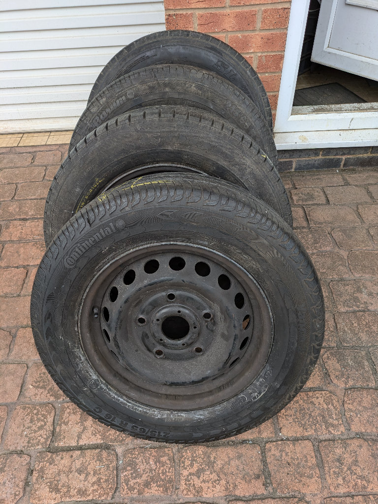 Set of 4 complete ford transit wheels and tyres 