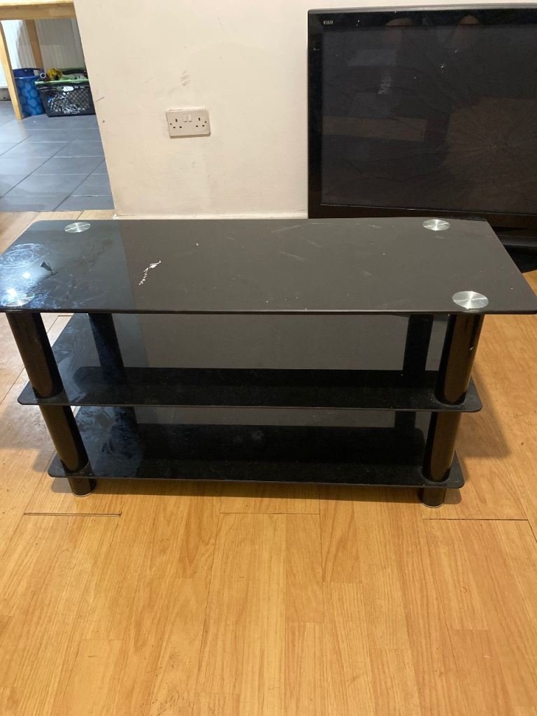 Glass tv stand