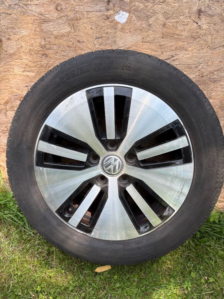 Alloy Wheel VOLKSWAGEN Golf 16” Rim 5x112 Et46 5ge601025 With Tyre Diamond Cut 1