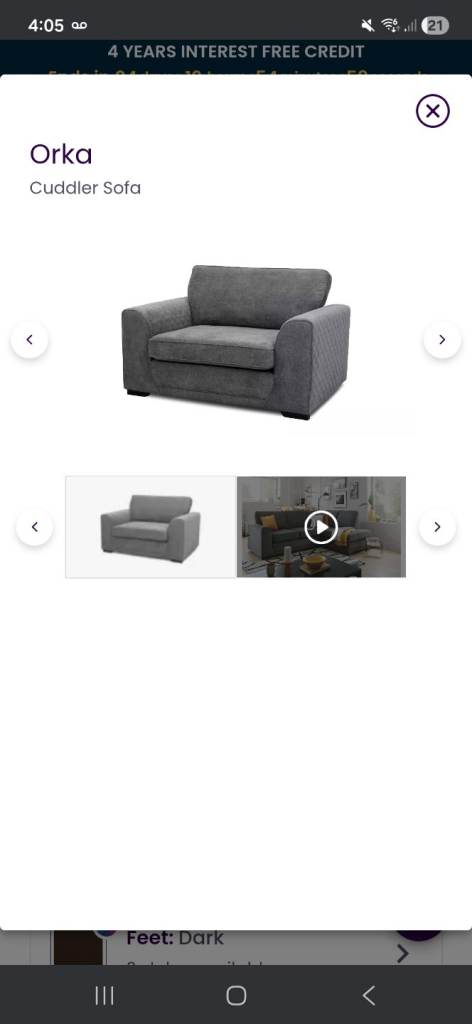 DFS LARGE ORKA CUDDLE CHAIR