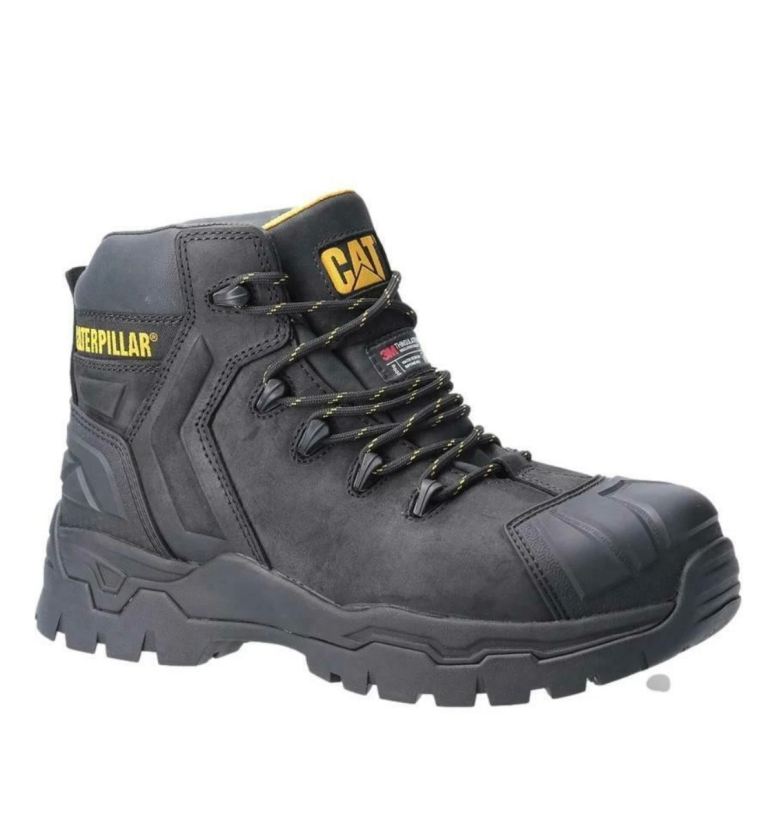 SOLD-Caterpillar Everett S3 WP Non-Metallic Toe Safety Work Boots Men’s Size UK 10
