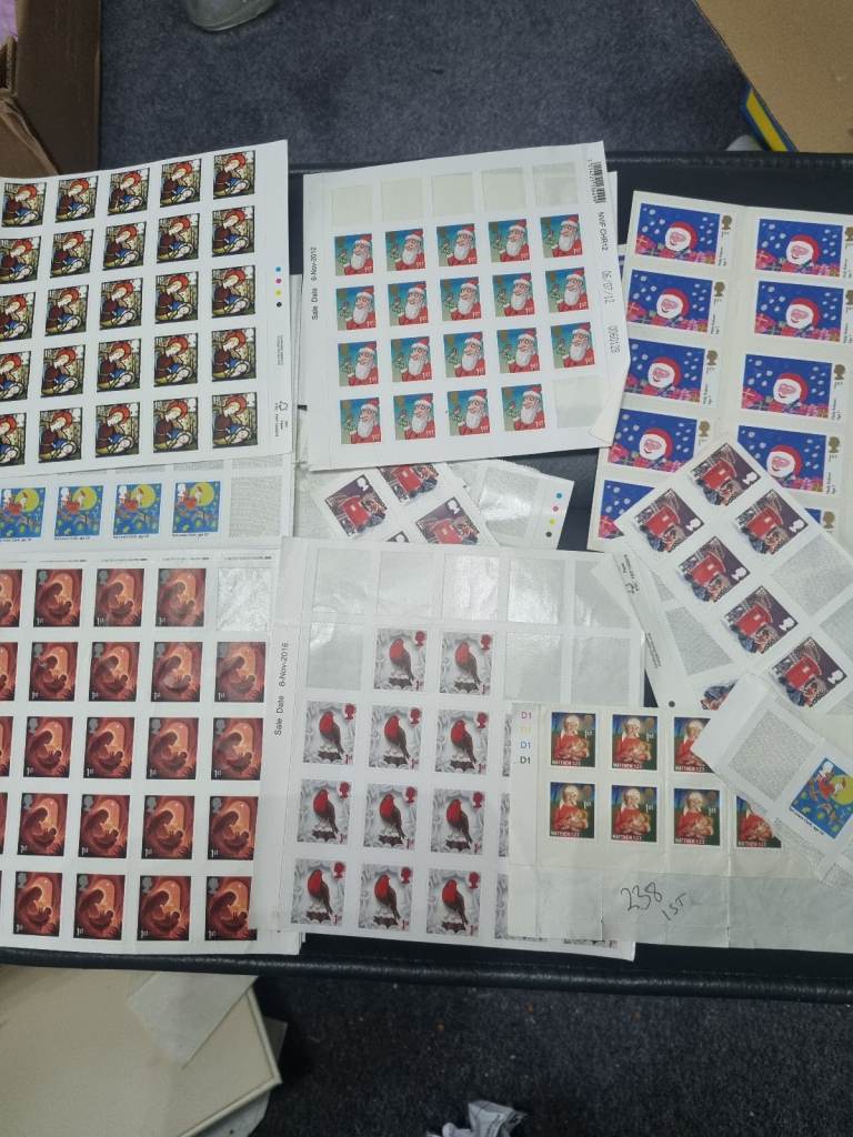 Assorted first class Christmas stamps 