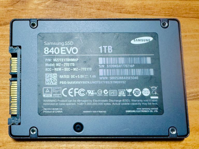 Samsung 840 EVO 1TB SSD – Good Condition