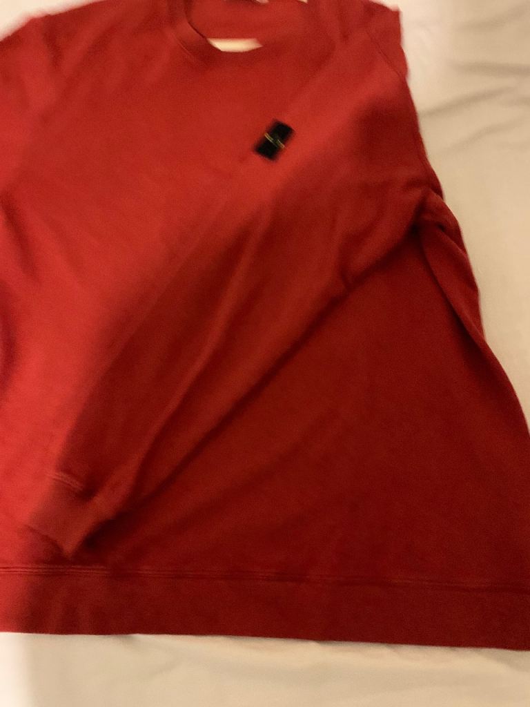 Red  stone island jumper 100% authentic 