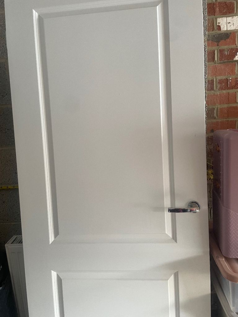 White Internal Panel Door with Chrome Handle