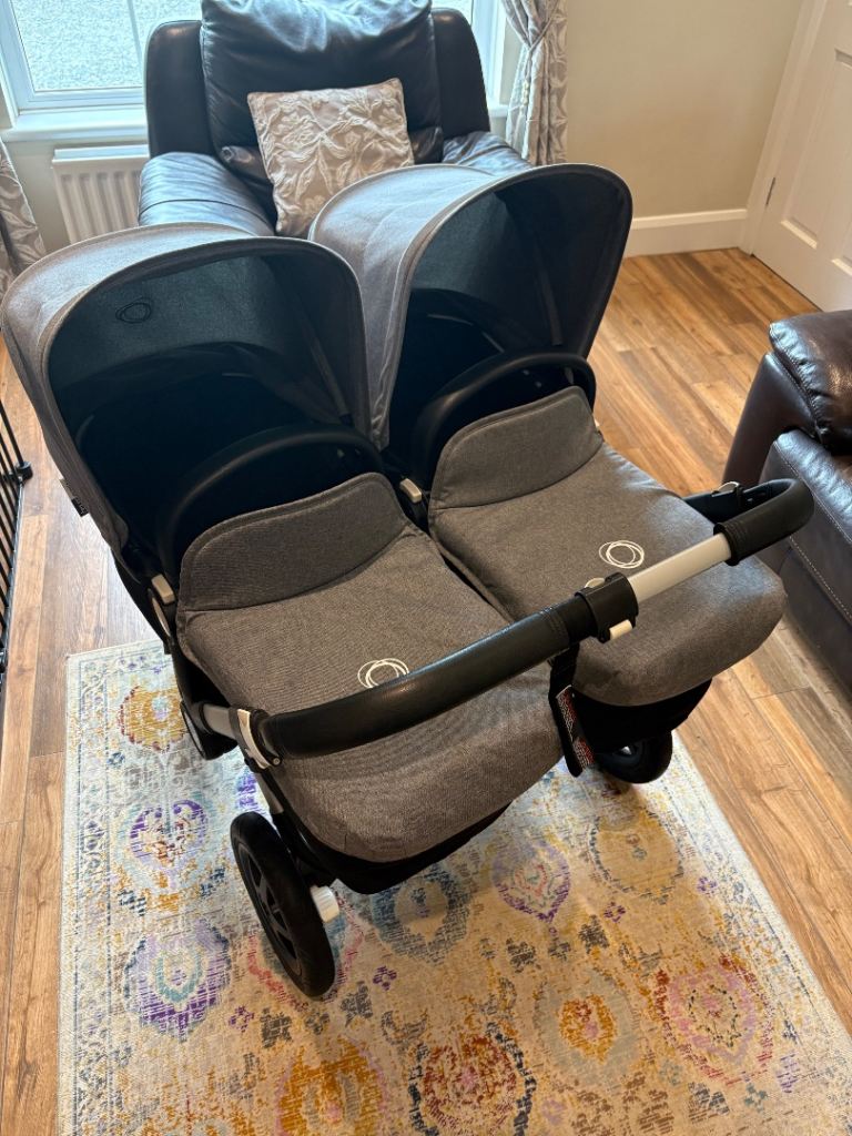 Bugaboo Donkey Twin Pram – Grey, Excellent Condition
