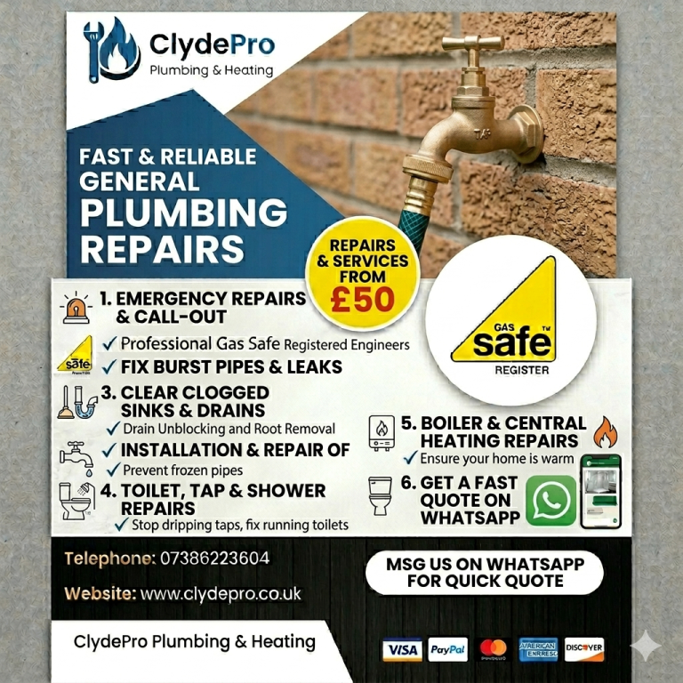 Plumber | Heating Repairs | Gas Safe | Boiler Install & Servicing