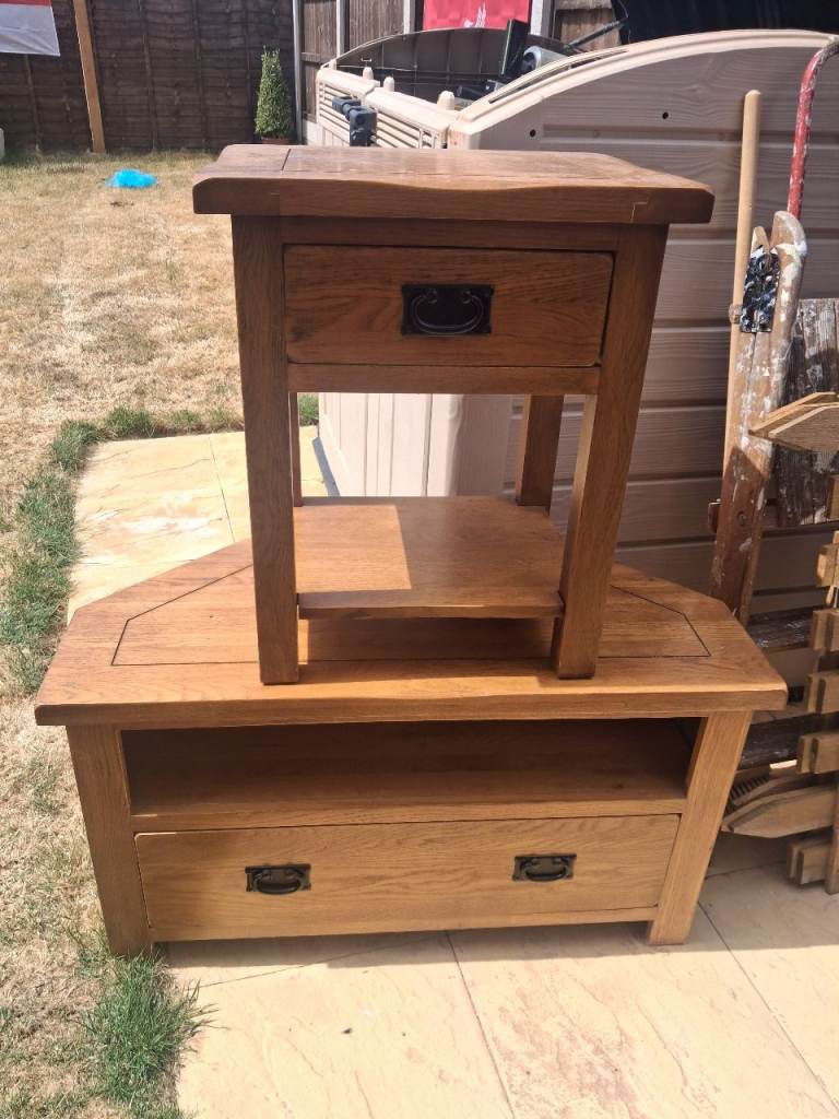 Solid Oak  TV Unit 