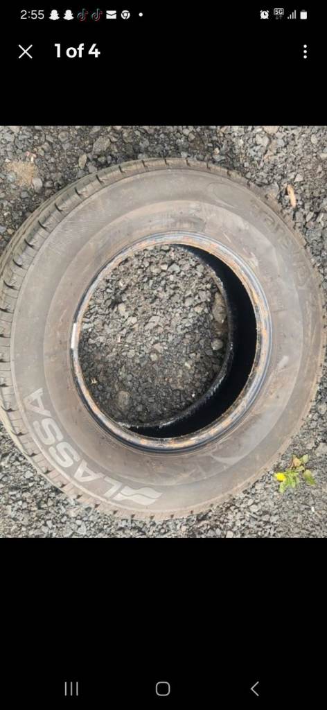 Van tyres 225 70 15 x2 10mm of tread