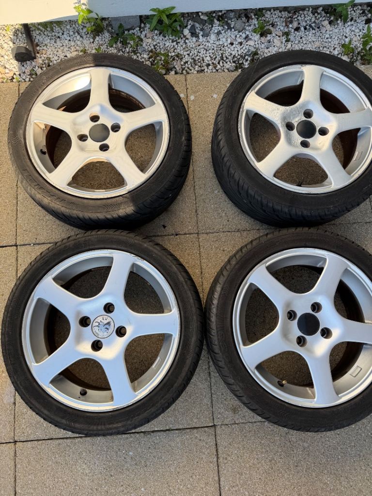 15" fox racing 5 spoke alloy wheel 6.5jx15 et35 pcd 4x100