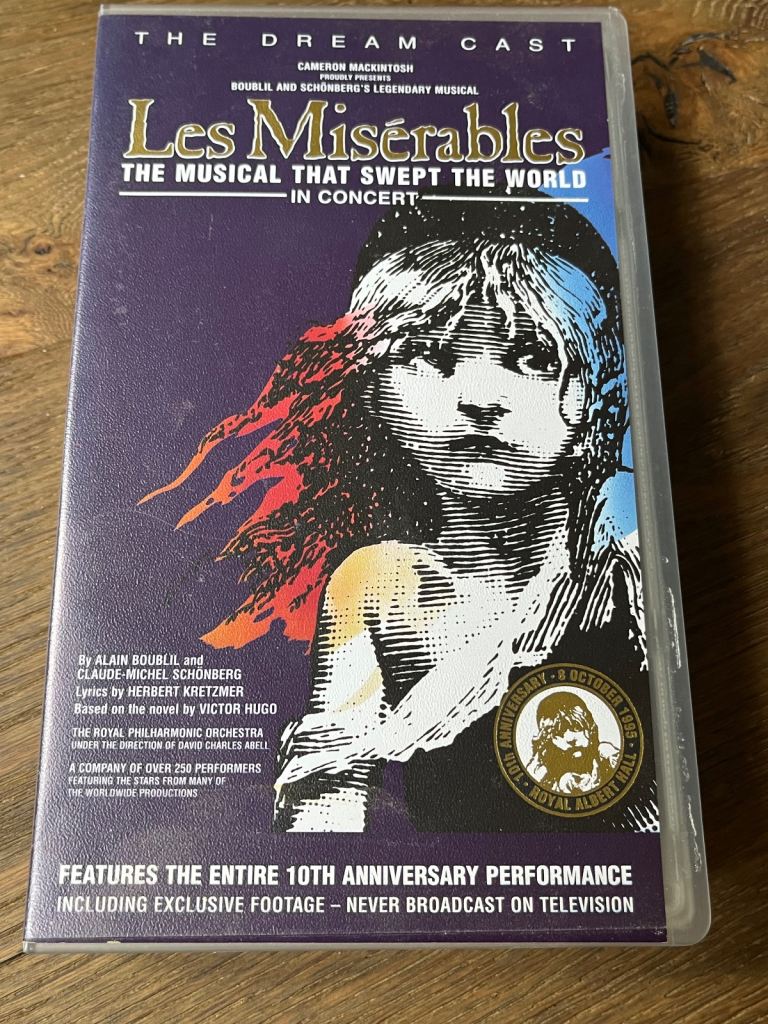 Les Misérables 10th Anniversary Concert VHS (1996)  Royal Albert Hall Rare! 