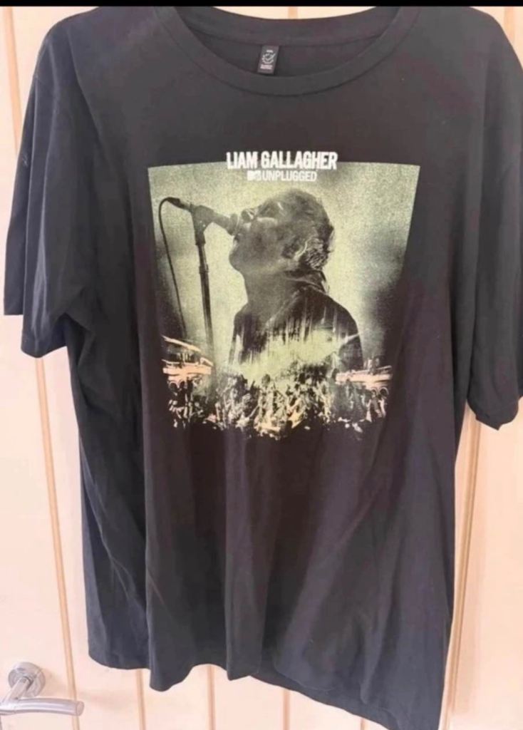 Liam Gallagher Unplugged T-Shirt - Black, Good Condition