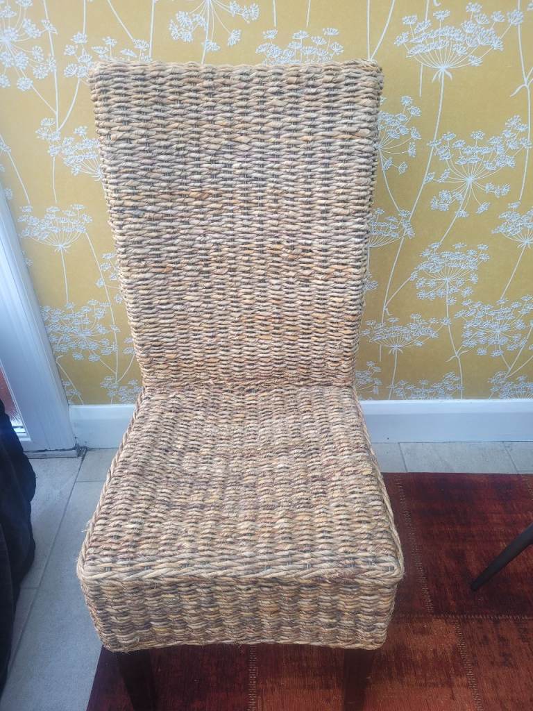 Wicker dining chairs 