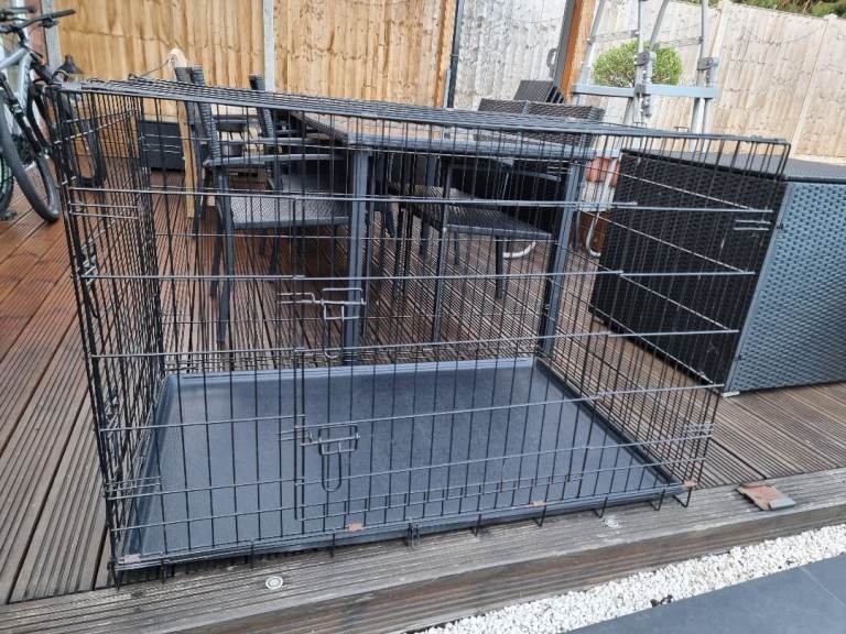 Black metal dog cage  XXL 