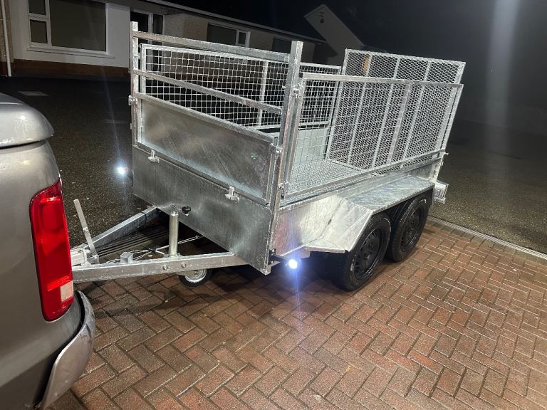⭐️8.2x4.4 fully galvanized trailer with mesh sides⭐️