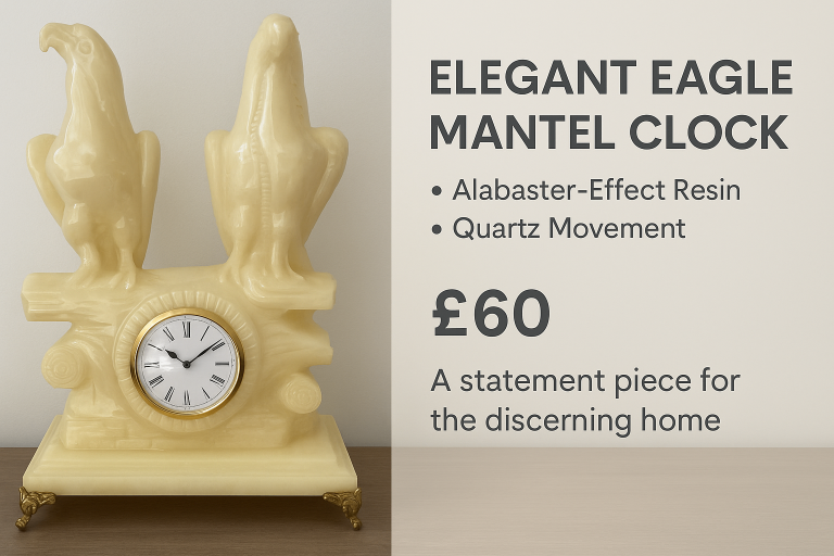Wildlife Eagle Mantel Clock – Quartz Movement