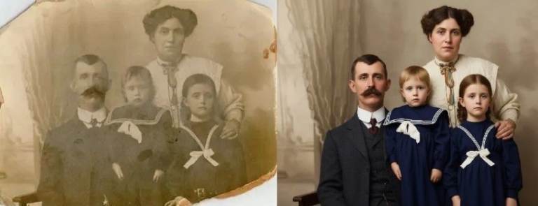 your old tatty photo restored and printed on quality on an A4Kodak 240 gsm photo paper