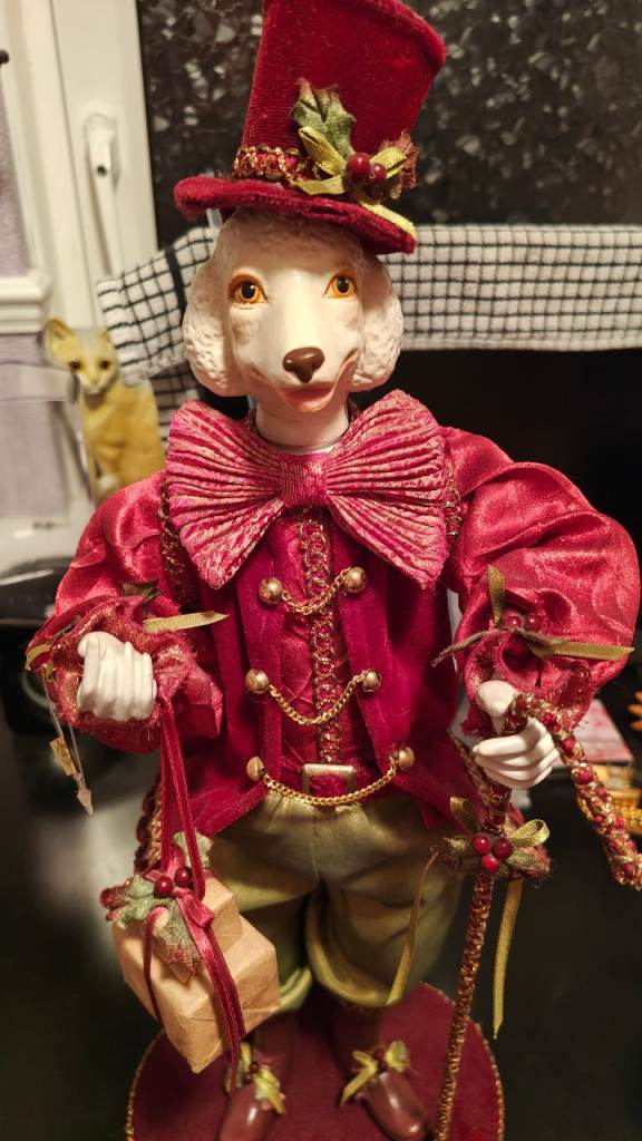 Mark Roberts Poodle porcelain pot doll